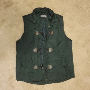 Bagatelle Dark Green Toggle Vest